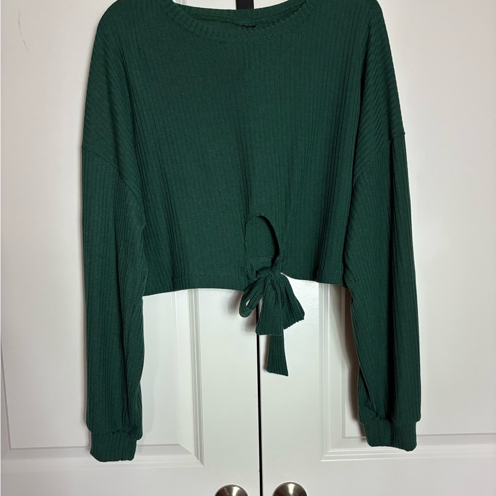 Bohemian Dark Green Top with wrap bottom Soft Stretch size 2X-3X - Picture 5 of 11